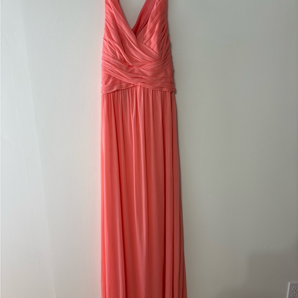 Elegant Coral Evening Gown